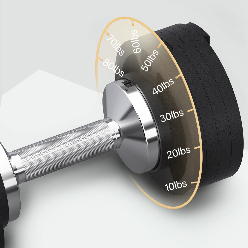 【Snode】AD80 80磅防摔可調式啞鈴(二入組)