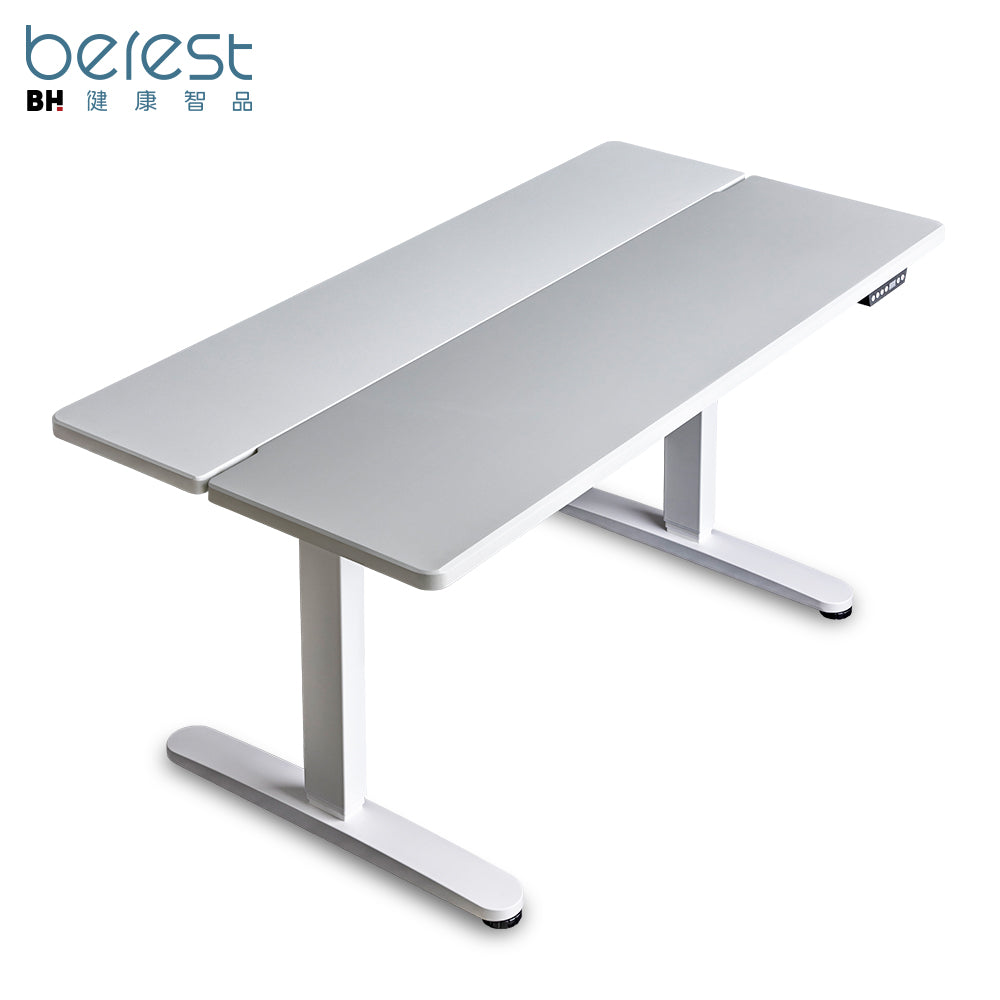 【berest】大桌板 三節式 雙色電動升降桌